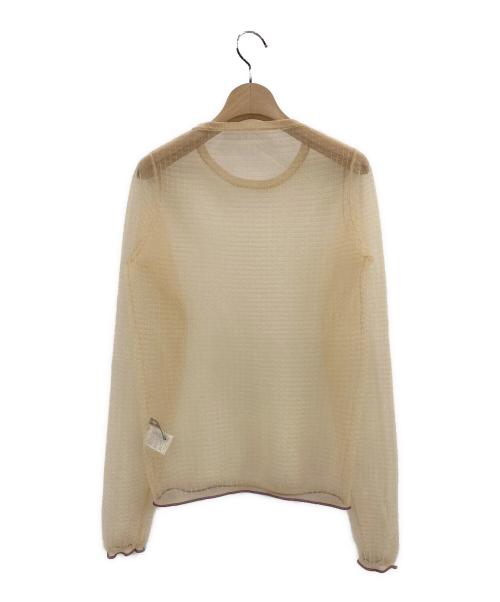 muller of yoshiokubo（ミュラーオブヨシオクボ）muller of yoshiokubo (ミュラーオブヨシオクボ) LATTICE SHEER KNIT ベージュ サイズ:36の古着・服飾アイテム