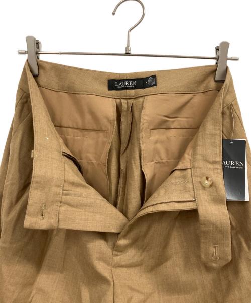 LAUREN RALPH LAUREN（ローレン ラルフ ローレン）LAUREN RALPH LAUREN (ローレン ラルフ ローレン) タックパンツ キャメル サイズ:6の古着・服飾アイテム