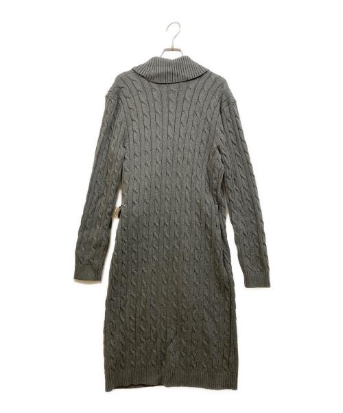 LAUREN RALPH LAUREN（ローレンラルフローレン）LAUREN RALPH LAUREN (ローレンラルフローレン) ケーブルニットワンピース グレー サイズ:Lの古着・服飾アイテム