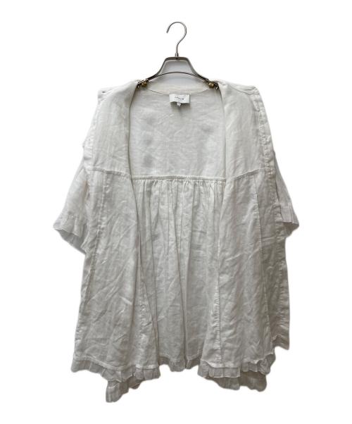 JOSLIN（ジョスリン）JOSLIN (ジョスリン) ALICE LINEN RAMIE MINI DRESS ホワイト サイズ:6の古着・服飾アイテム