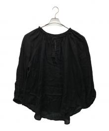 FRAMeWORK（フレームワーク）の古着「リネンガーゼブラウス」｜ブラック