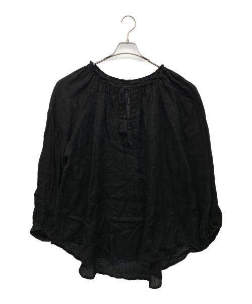 FRAMeWORK（フレームワーク）FRAMeWORK (フレームワーク) リネンガーゼブラウス ブラック サイズ:‐の古着・服飾アイテム
