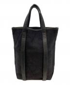 amiacalva×TOMORROW LANDアミアカルヴァ×トゥモローランド）の古着「別注レザーハンドルキャンバストートバッグ」｜ブラック