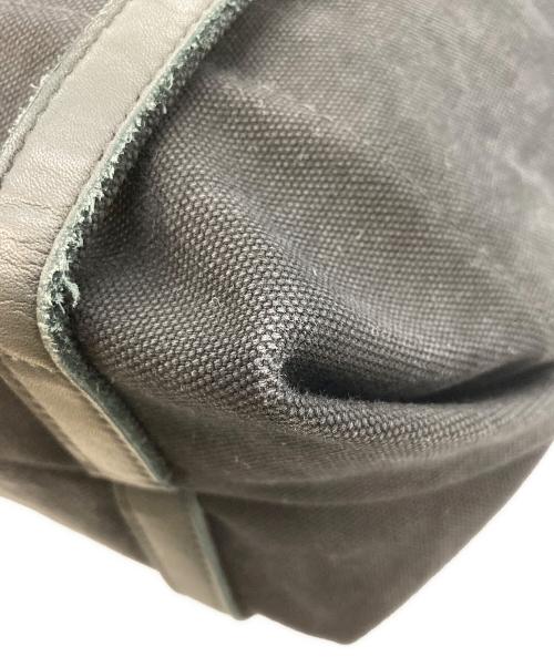 amiacalva（アミアカルヴァ）amiacalva (アミアカルヴァ) TOMORROW LAND (トゥモローランド) 別注レザーハンドルキャンバストートバッグ ブラックの古着・服飾アイテム