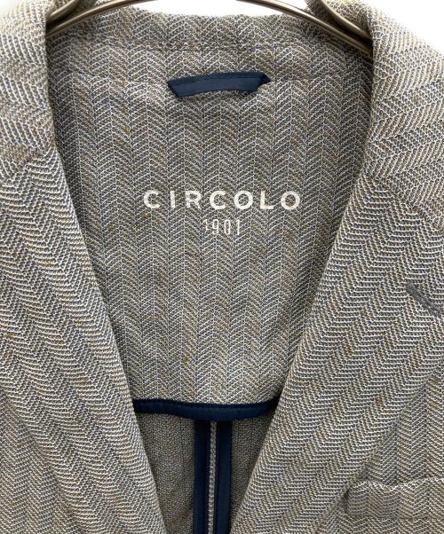 CIRCOLO 1901（チルコロ1901）CIRCOLO 1901 (チルコロ1901) コットンリネンブレザー グレー サイズ:54の古着・服飾アイテム