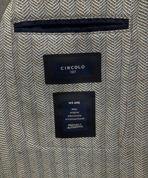 CIRCOLO 1901（チルコロ1901）CIRCOLO 1901 (チルコロ1901) コットンリネンブレザー グレー サイズ:54の古着・服飾アイテム