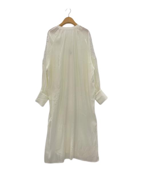 SHENERY（シーナリー）SHENERY (シーナリー) 袖レースロングドレス オフホワイト サイズ:36の古着・服飾アイテム