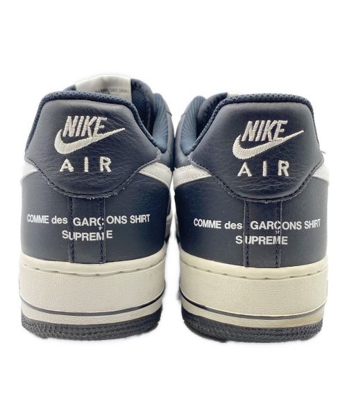 NIKE（ナイキ）NIKE (ナイキ) SUPREME (シュプリーム) COMME des GARCONS SHIRT (コムデギャルソンシャツ) AIR FORCE 1 BLACK/WHITE サイズ:27.5cm(US9.5)の古着・服飾アイテム