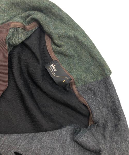 KOLOR（カラー）KOLOR (カラー) レイヤードデザインニットシャツ ブラック サイズ:SIZE 1の古着・服飾アイテム