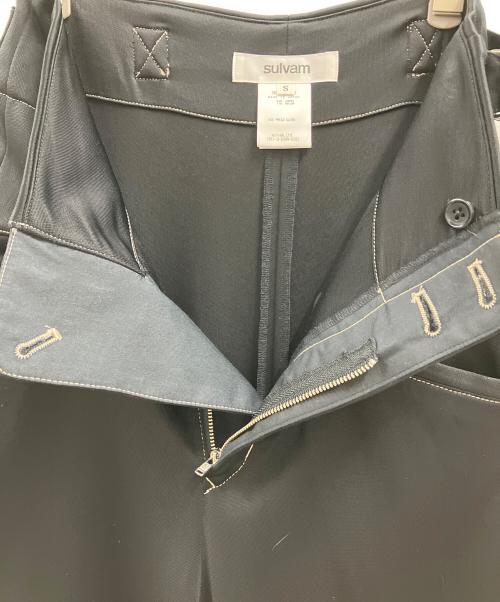 sulvam（サルバム）sulvam (サルバム) sulvam　ワイドパンツ ブラック サイズ:Sの古着・服飾アイテム