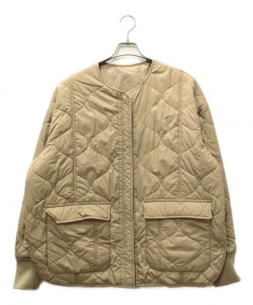 CALUX（キャラクス）CALUX (キャラクス) QUILTED リバーシブル中綿ジャケット ブラウン サイズ:Fの古着・服飾アイテム