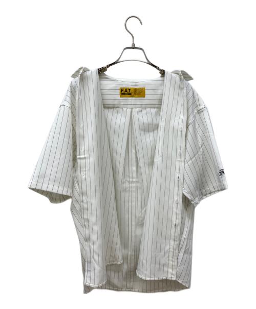 FAT（エフエーティー）FAT (エフエーティー) BIGPIN/ストライプシャツ ホワイト×ブラック サイズ:Mの古着・服飾アイテム