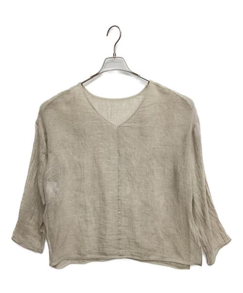Spick and Span（スピック＆スパン）Spick and Span (スピック＆スパン) メッシュリネンルーズプルオーバー ベージュ サイズ:Freeの古着・服飾アイテム