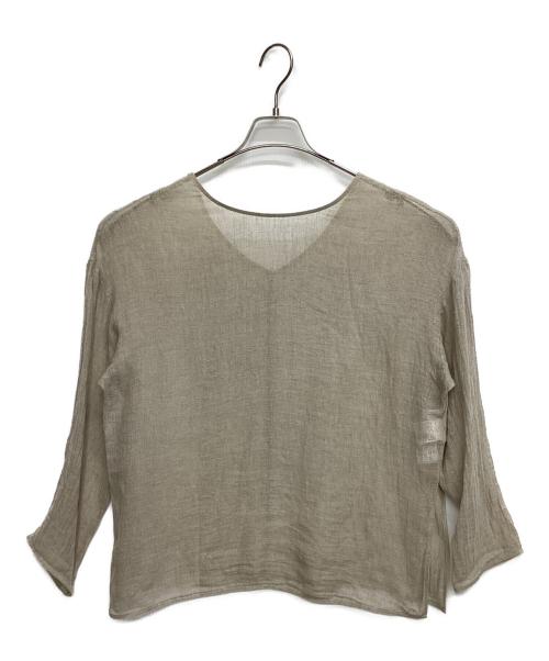 Spick and Span（スピック＆スパン）Spick and Span (スピック＆スパン) メッシュリネンルーズプルオーバー ベージュ サイズ:Freeの古着・服飾アイテム