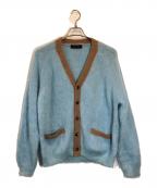 CABANキャバン）の古着「モヘヤ Vネックバイカラーカーディガン」｜ブルー
