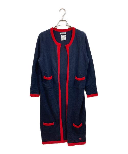 MADISON BLUE（マディソンブルー）MADISON BLUE (マディソンブルー) カシミヤ混ロングカーディガン ネイビー サイズ:Sの古着・服飾アイテム