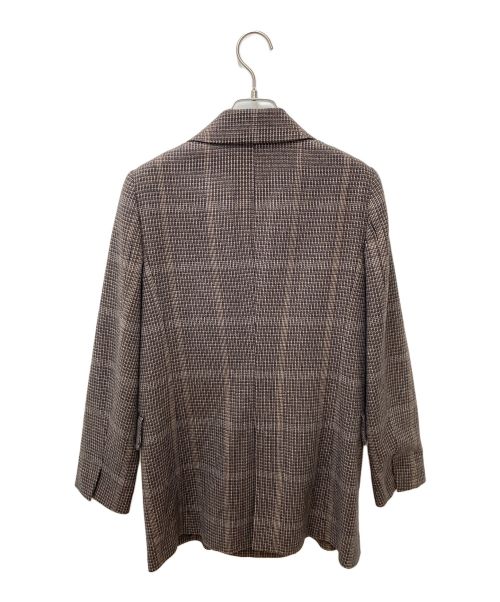 Lisiere（リジェール）Lisiere (リジェール) Zanieri Long W Jacket 19-010-560-0096-3-0 ブラウン サイズ:36の古着・服飾アイテム