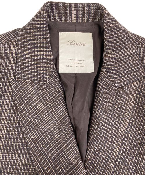 Lisiere（リジェール）Lisiere (リジェール) Zanieri Long W Jacket 19-010-560-0096-3-0 ブラウン サイズ:36の古着・服飾アイテム