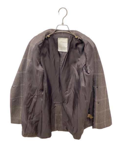 Lisiere（リジェール）Lisiere (リジェール) Zanieri Long W Jacket 19-010-560-0096-3-0 ブラウン サイズ:36の古着・服飾アイテム