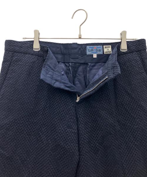 BLUE BLUE（ブルーブルー）BLUE BLUE (ブルーブルー) マイヤーレース3ピースセットアップ ネイビー サイズ:Lの古着・服飾アイテム