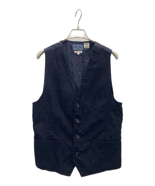 BLUE BLUE（ブルーブルー）BLUE BLUE (ブルーブルー) マイヤーレース3ピースセットアップ ネイビー サイズ:Lの古着・服飾アイテム