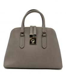 FURLA（フルラ）の古着「2WAYレザーショルダーバッグ」｜グレージュ