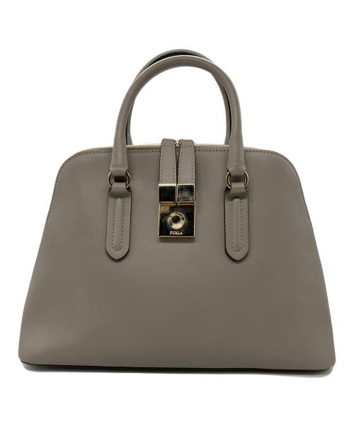 FURLA（フルラ）FURLA (フルラ) 2WAYレザーショルダーバッグ グレージュの古着・服飾アイテム