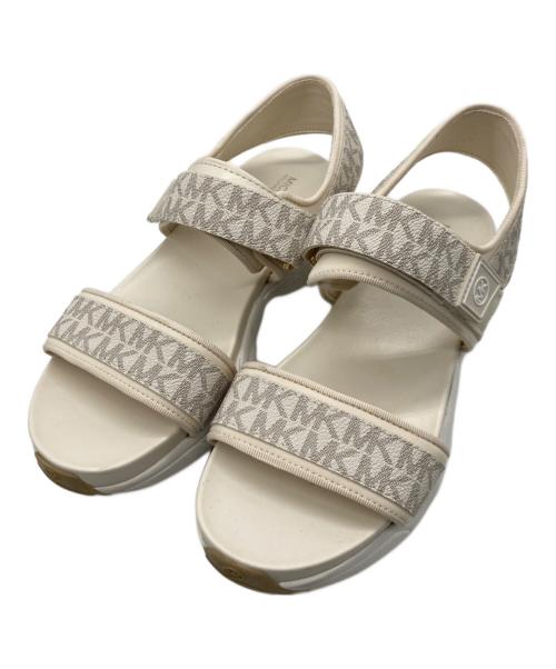 MICHAEL KORS（マイケル・コース）MICHAEL KORS (マイケルコース) KATRINA ハイブリッド スライドサンダル アイボリー サイズ:7.5の古着・服飾アイテム