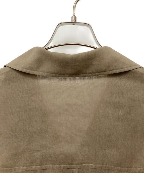 Noble（ノーブル）Noble (ノーブル) オーガンジーWボタンロングジレ ベージュ サイズ:36の古着・服飾アイテム