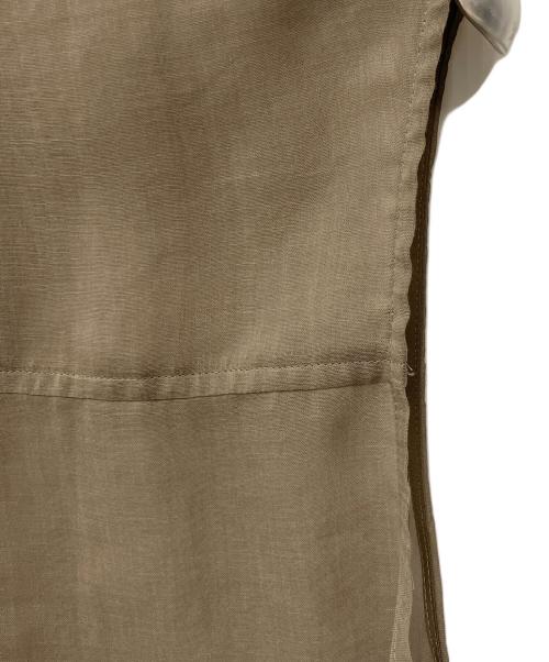 Noble（ノーブル）Noble (ノーブル) オーガンジーWボタンロングジレ ベージュ サイズ:36の古着・服飾アイテム