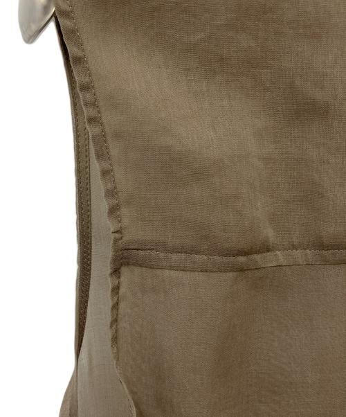 Noble（ノーブル）Noble (ノーブル) オーガンジーWボタンロングジレ ベージュ サイズ:36の古着・服飾アイテム