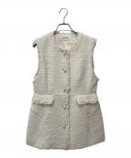 ARPEGE STORYアルページュストーリー）の古着「パールボタンペプラムジレ」｜ベージュ