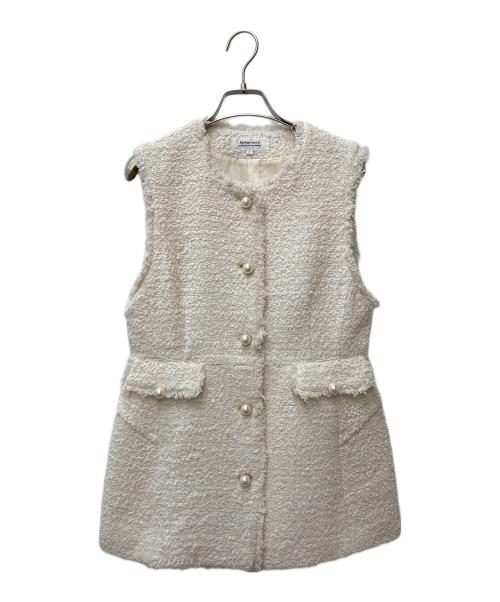 ARPEGE STORY（アルページュストーリー）ARPEGE STORY (アルページュストーリー) パールボタンペプラムジレ ベージュ サイズ:1の古着・服飾アイテム