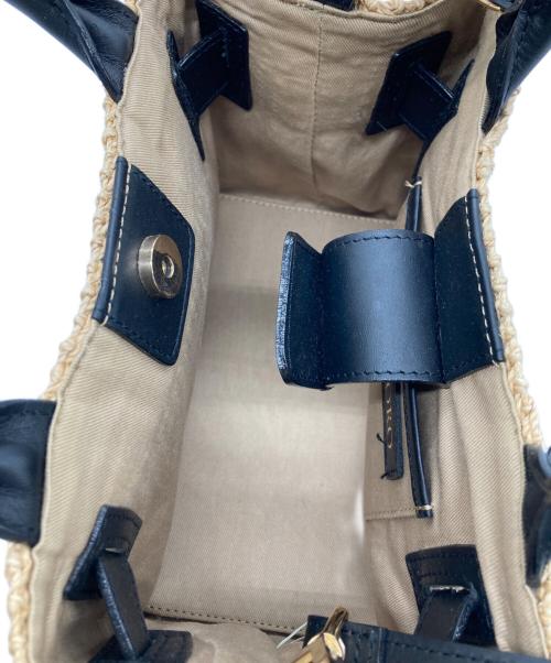 VIOLAd'ORO（ヴィオラドーロ）VIOLAd'ORO (ヴィオラドーロ) 2WAY編み込みショルダーバッグ ブラックの古着・服飾アイテム