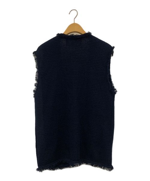 ADAWAS（アダワス）ADAWAS (アダワス) SUMMER TWEED KNIT VEST ネイビー サイズ:FREEの古着・服飾アイテム