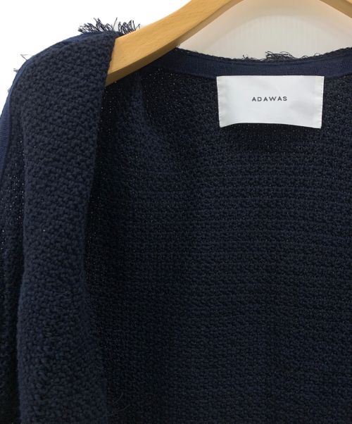 ADAWAS（アダワス）ADAWAS (アダワス) SUMMER TWEED KNIT VEST ネイビー サイズ:FREEの古着・服飾アイテム