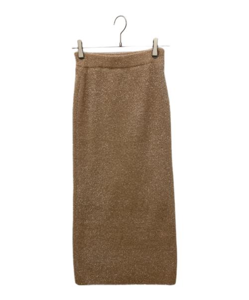 Sea Room lynn（シールームリン）Sea Room Lynn (シールームリン) シャギーラメStraightスカート　シャギーニットラメストレートスカート ベージュ サイズ:Ｓの古着・服飾アイテム