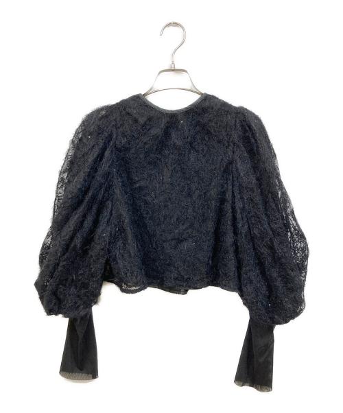 Ameri（アメリ）Ameri (アメリ) BRUSHED LACE VOLUME SLEEVE BLOUSE ブラック サイズ:Sの古着・服飾アイテム