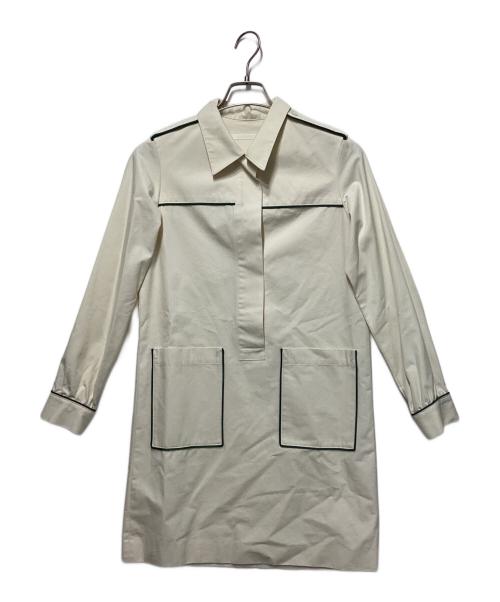 AUGUST（オーガスト）AUGUST (オーガスト) サファリミニドレス ホワイト サイズ:36の古着・服飾アイテム