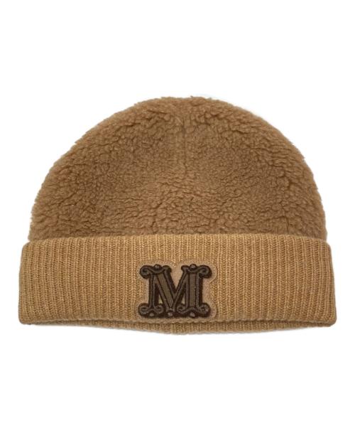 MaxMara（マックスマーラ）MaxMara (マックスマーラ) テディベア ニットキャップ ブラウン サイズ:58の古着・服飾アイテム