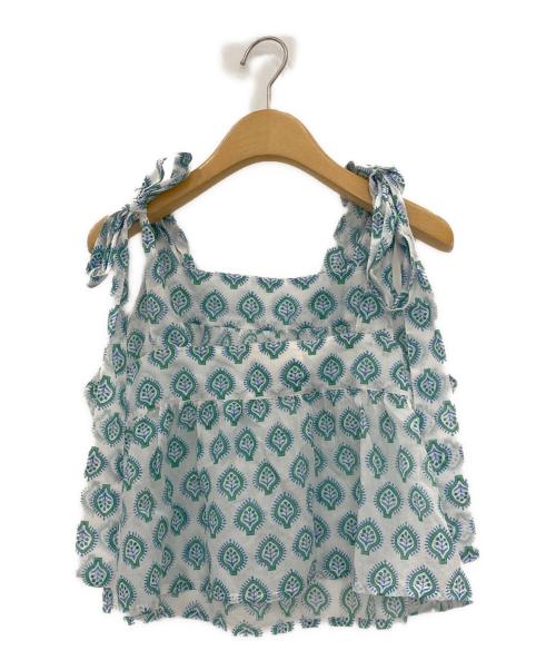 SZ Blockprints（エスゼットブロックプリント）SZ Blockprints (エスゼットブロックプリント) Emma Tank Top ホワイト サイズ:Sの古着・服飾アイテム