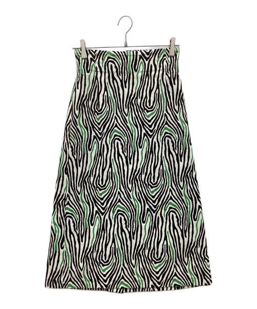 FUMIE=TANAKA（フミエタナカ）FUMIE=TANAKA (フミエタナカ) ゼブラスカート　ZEBRA SKIRT ブラック サイズ:2の古着・服飾アイテム