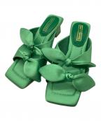 GEMMA LINN×AKIKO KIZUジェマ リン×アキコ）の古着「リボンサテンサンダル」｜グリーン