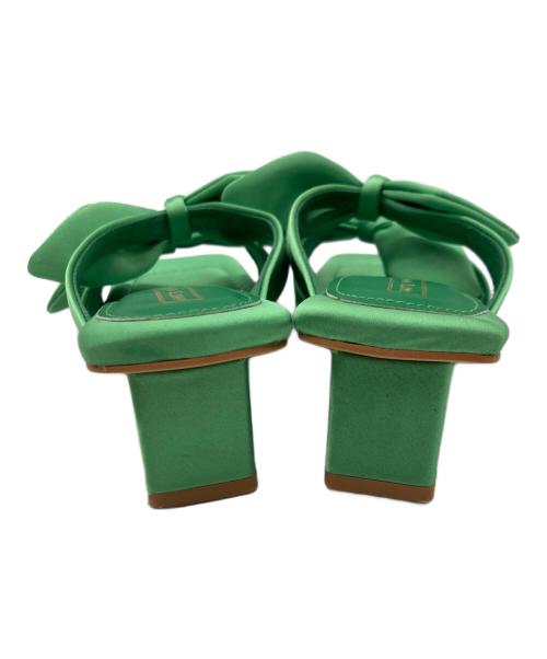GEMMA LINN（ジェマ リン）GEMMA LINN (ジェマ リン) AKIKO KIZU (アキコ) リボンサテンサンダル グリーン サイズ:SIZE35の古着・服飾アイテム