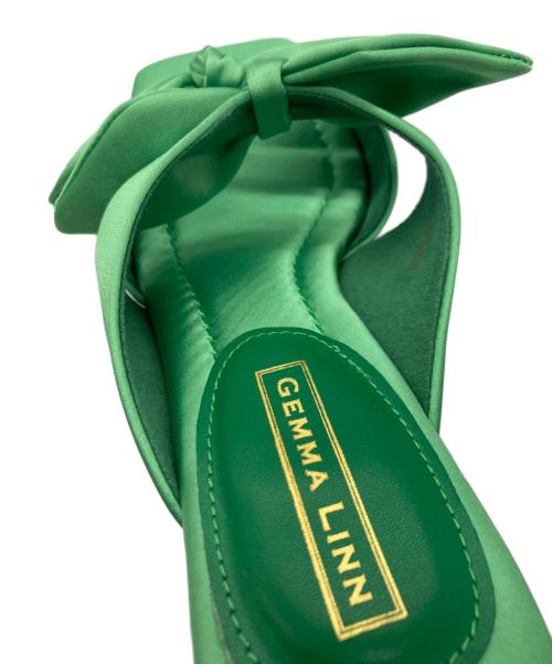 GEMMA LINN（ジェマ リン）GEMMA LINN (ジェマ リン) AKIKO KIZU (アキコ) リボンサテンサンダル グリーン サイズ:SIZE35の古着・服飾アイテム