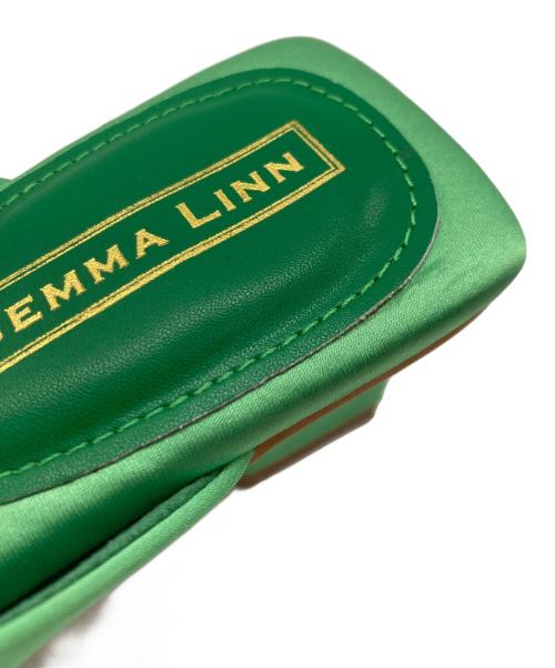 GEMMA LINN（ジェマ リン）GEMMA LINN (ジェマ リン) AKIKO KIZU (アキコ) リボンサテンサンダル グリーン サイズ:SIZE35の古着・服飾アイテム