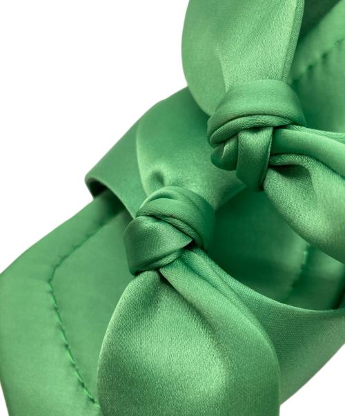 GEMMA LINN（ジェマ リン）GEMMA LINN (ジェマ リン) AKIKO KIZU (アキコ) リボンサテンサンダル グリーン サイズ:SIZE35の古着・服飾アイテム