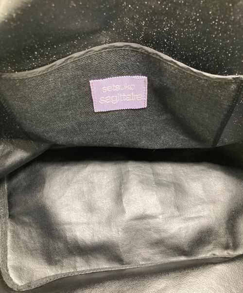 setsuko sagittaire（セツコセジテール）setsuko sagittaire (セツコセジテール) リネントートバッグ ブラックの古着・服飾アイテム