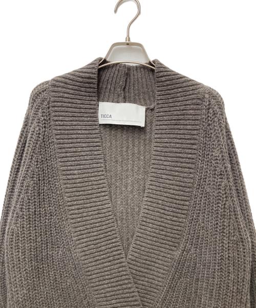 ticca（ティッカ）ticca (ティッカ) 深Vネックチュニック 0213422264 TBAA-264 ブラウン サイズ:Fの古着・服飾アイテム