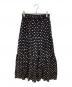 SACRAサクラ）の古着「ポルカドットスカート　POLKA DOT'S SKIRT」｜ブラック
